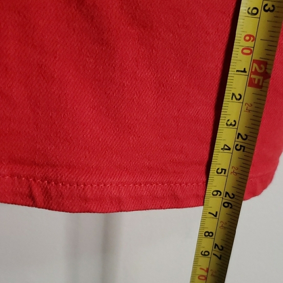 Maje Salopette Robe En Jean Rouge Red Size 36 NWT - Picture 4 of 11